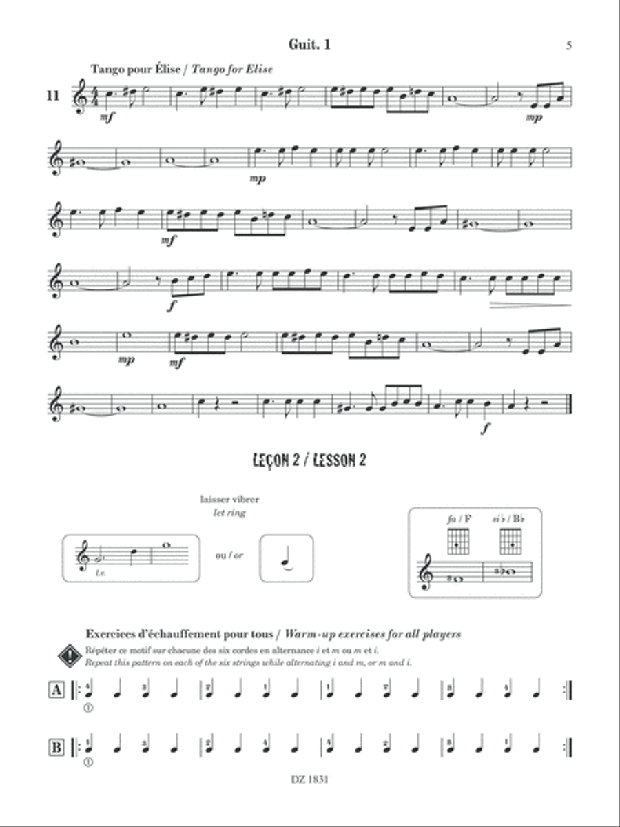 Ma guitare, mon band (guit. 1) vol. 2 Classical Guitar scores gallery preview page 5