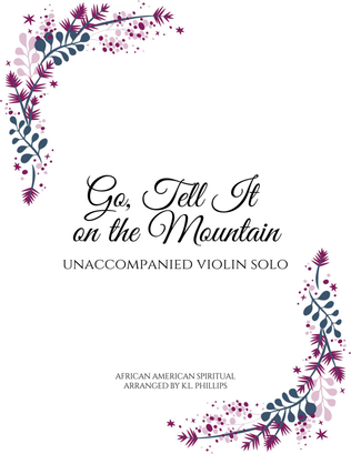 Book cover for Go, Tell It on the Mountain - Unaccompanied Violin Solo
