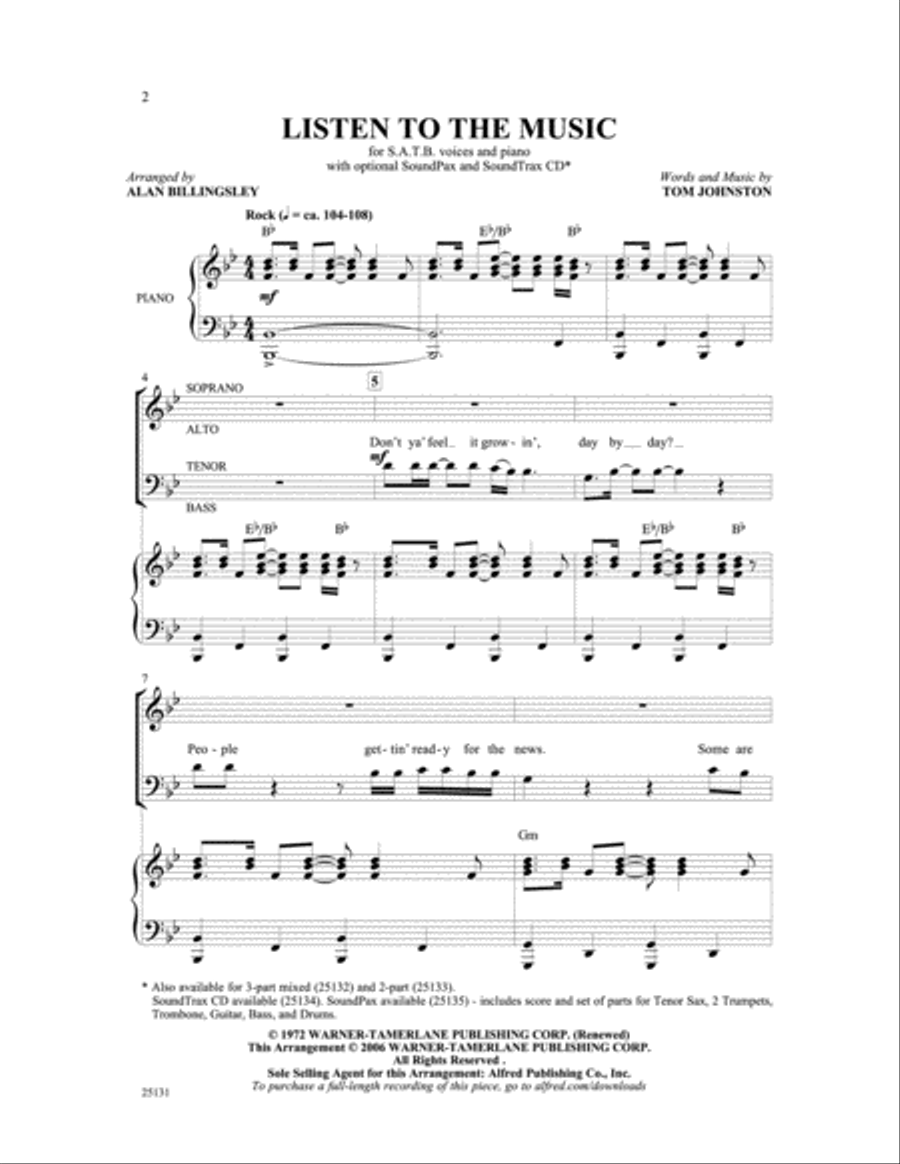 Listen to the Music Listen to the Music 4-Part scores gallery preview page 13