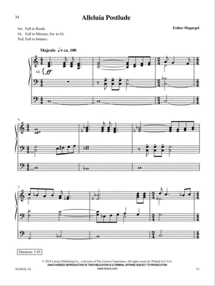 Preludes and Postludes Organ Solo scores gallery preview page 10