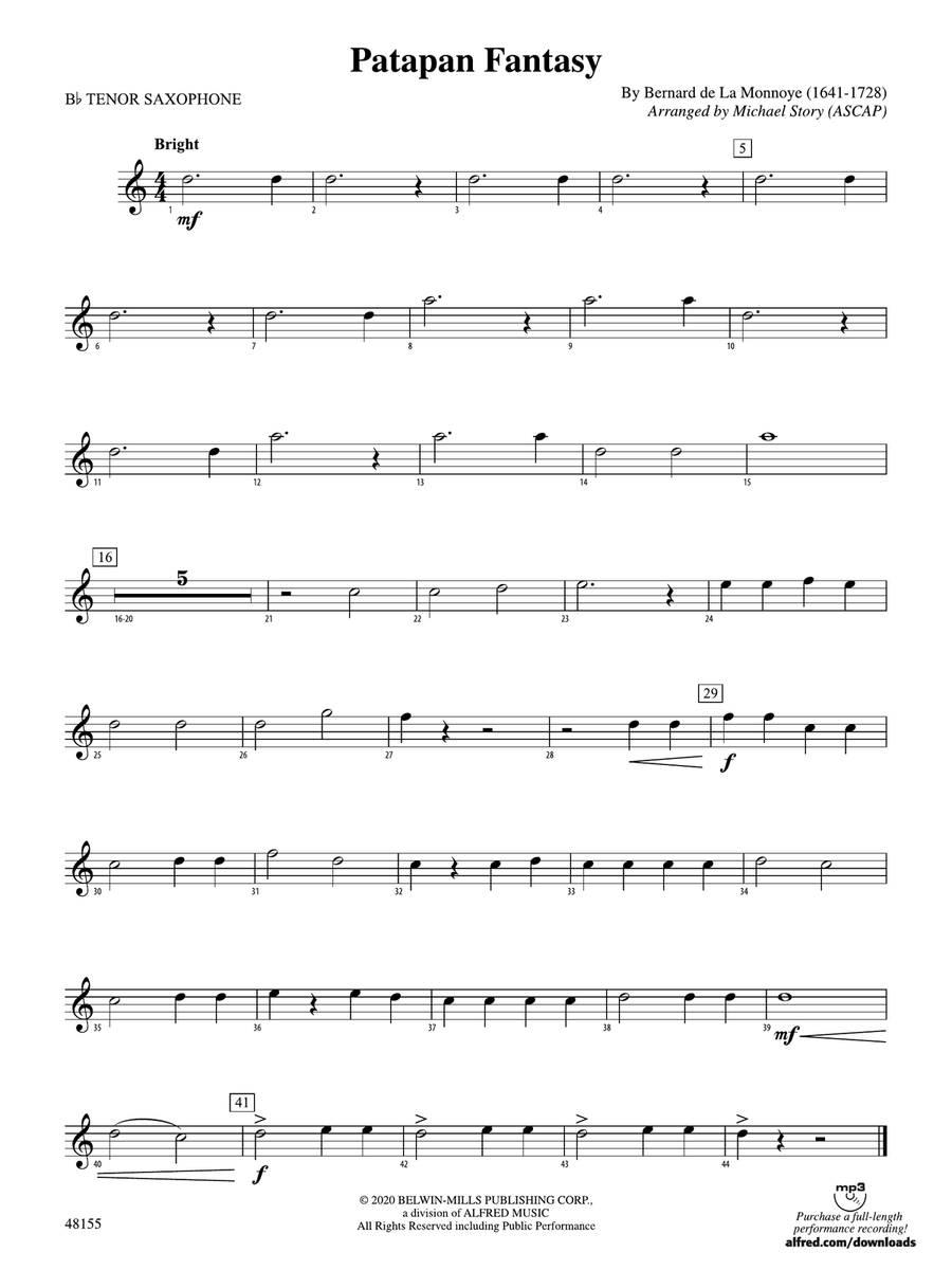 Patapan Fantasy: B-flat Tenor Saxophone