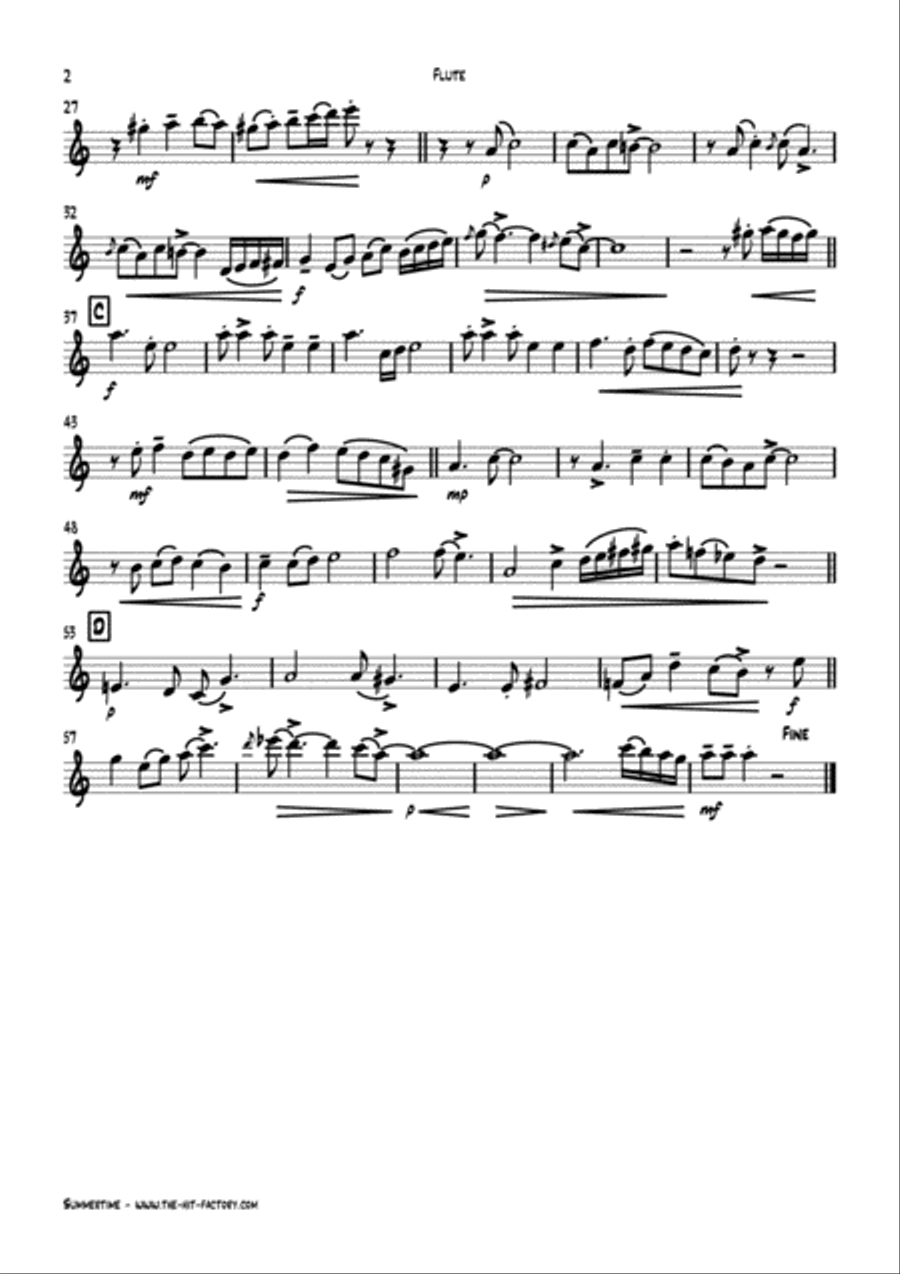 Summertime Woodwind Quintet scores gallery preview page 6