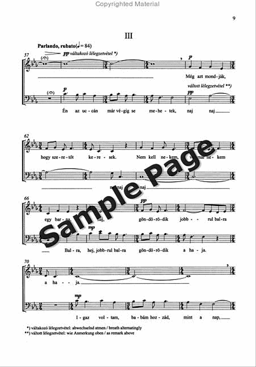 Inaktelki Nóták/Songs from Inaktelke 2-Part scores gallery preview page 10