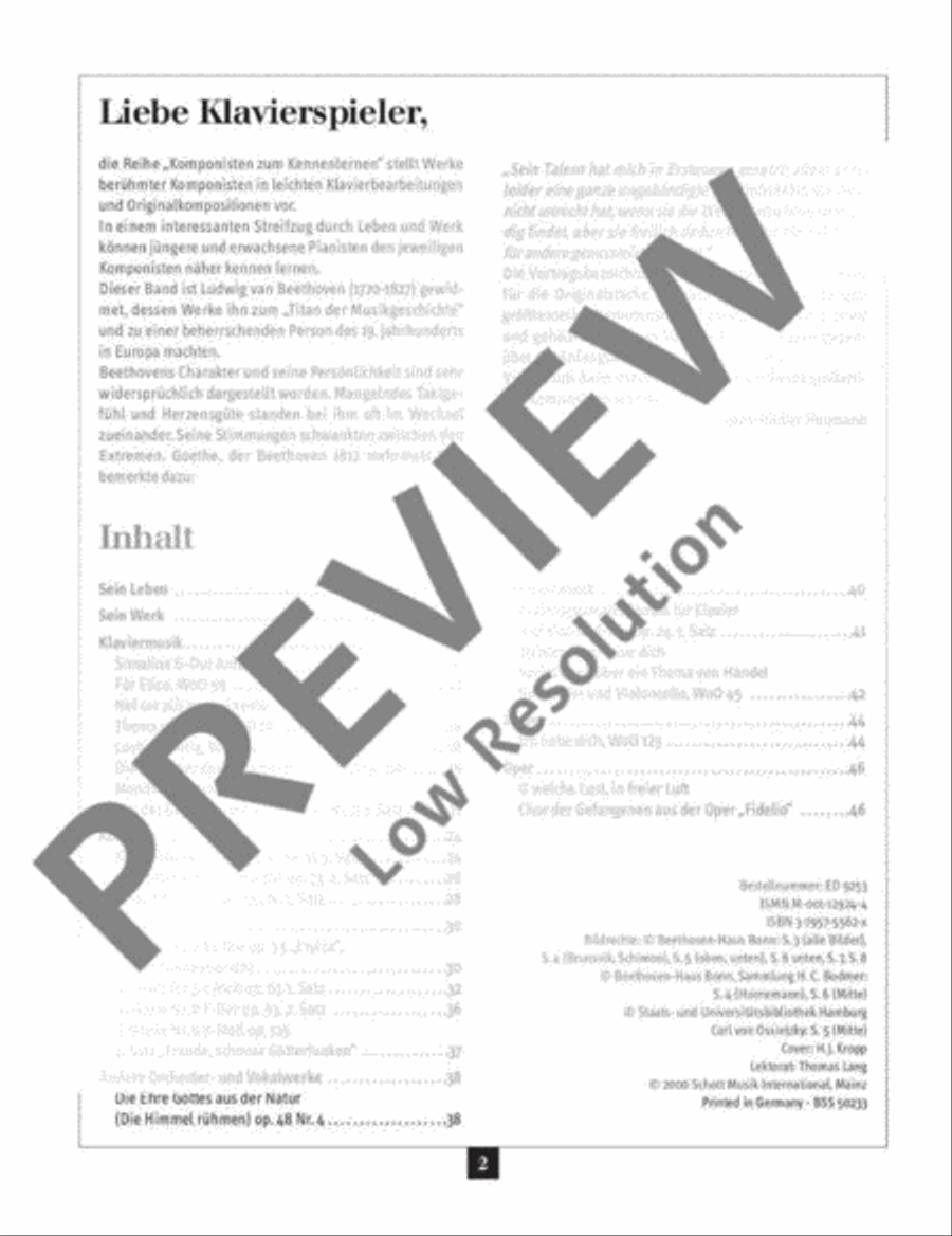 Ein Streifzug durch Leben und Werk Piano Solo scores gallery preview page 3