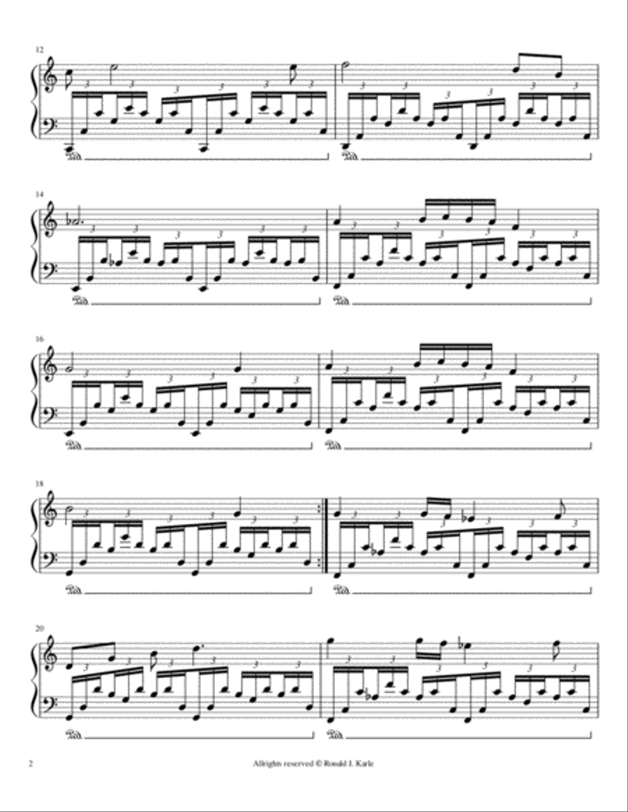 Nocturne #107 by: Ronald J. Karle Piano Method scores gallery preview page 3