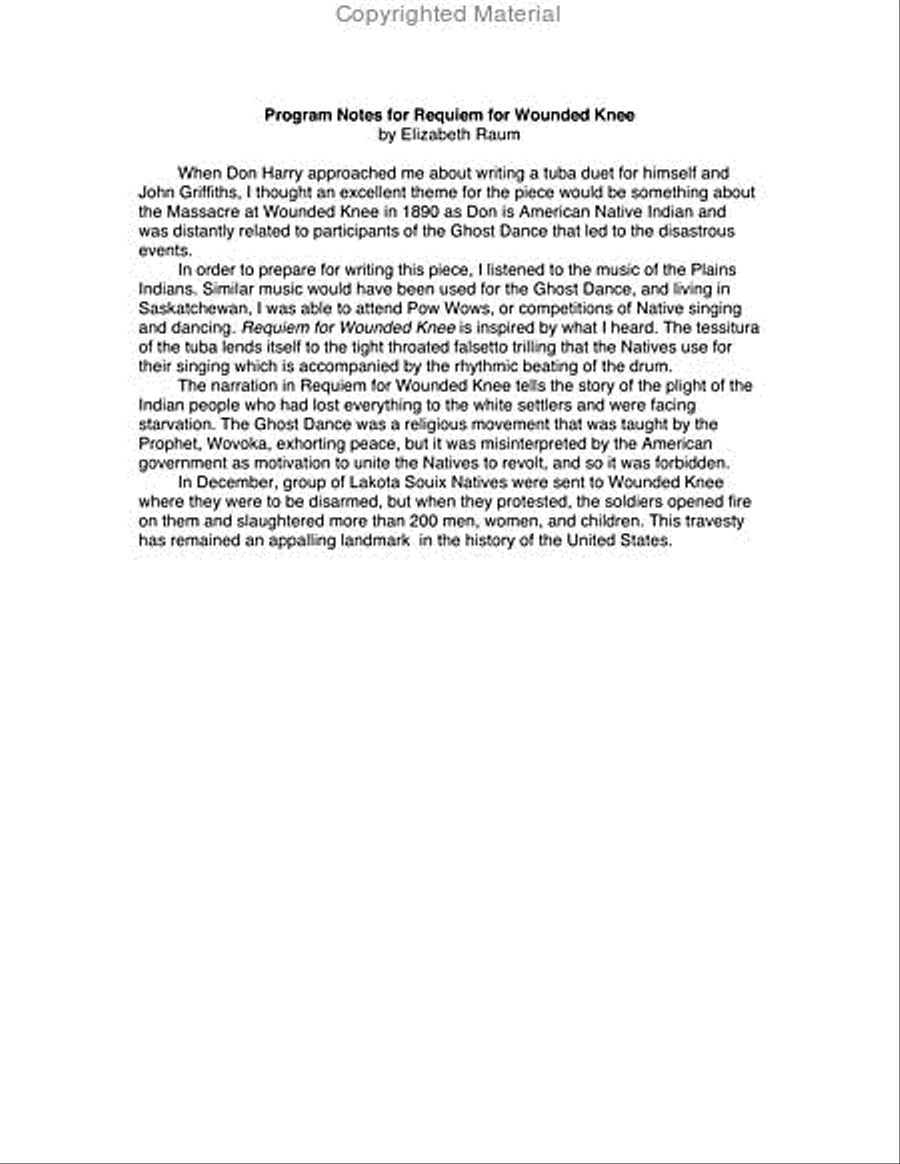 Requiem for Wounded Knee Requiem for Wounded Knee Tuba scores gallery preview page 3