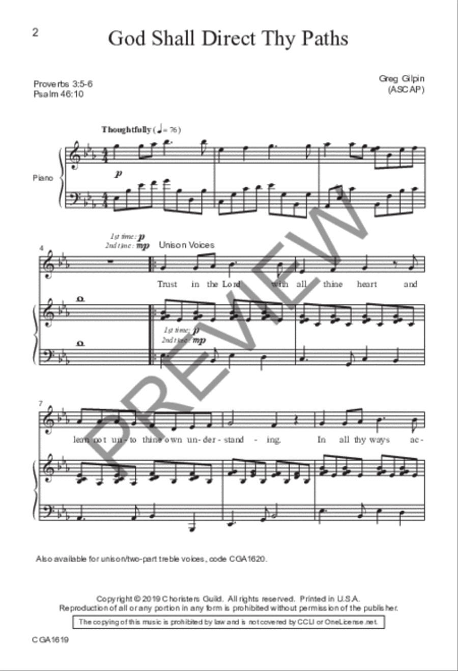 God Shall Direct Thy Paths (Two-part) 2-Part scores gallery preview page 2