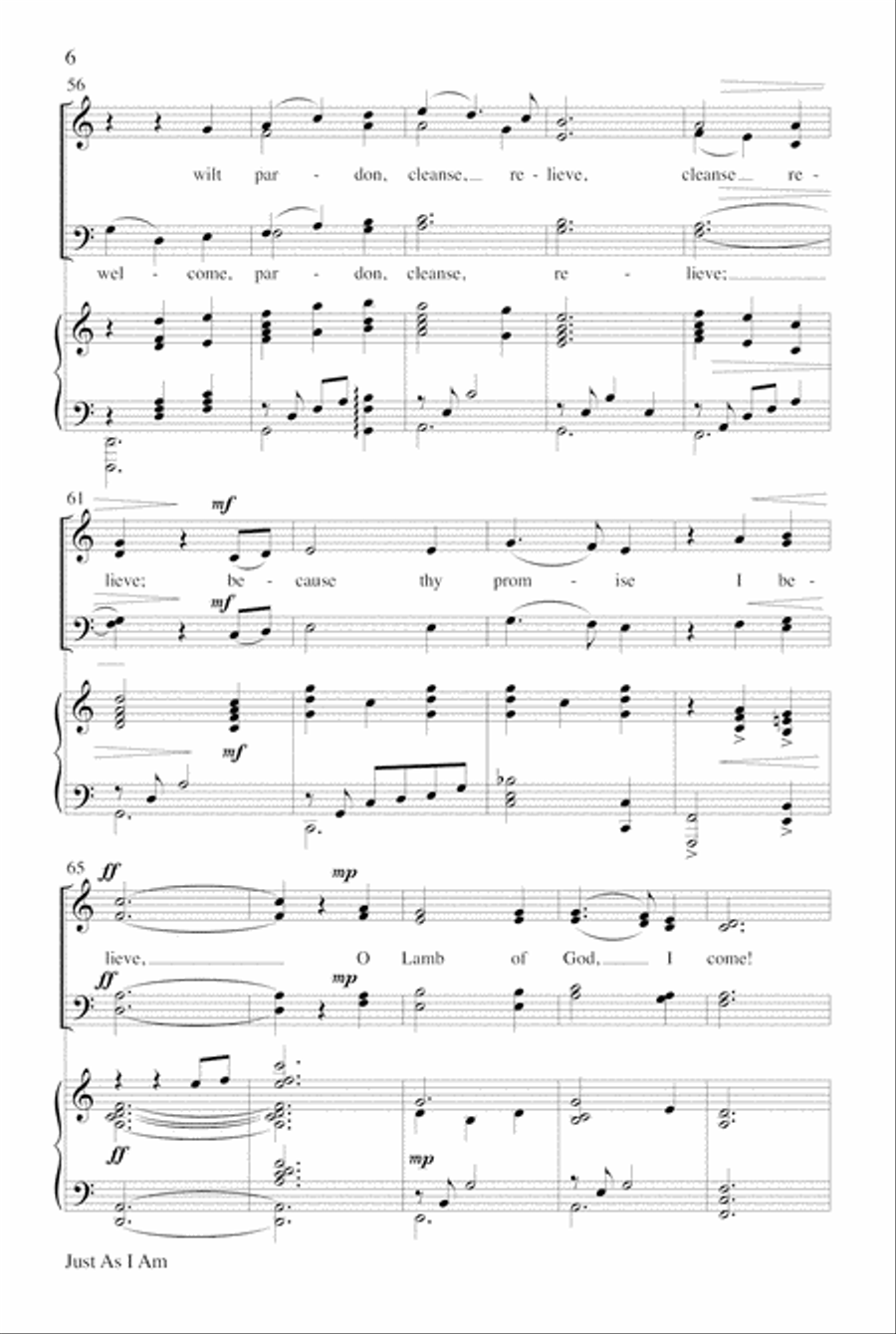 Just As I Am Choir scores gallery preview page 6