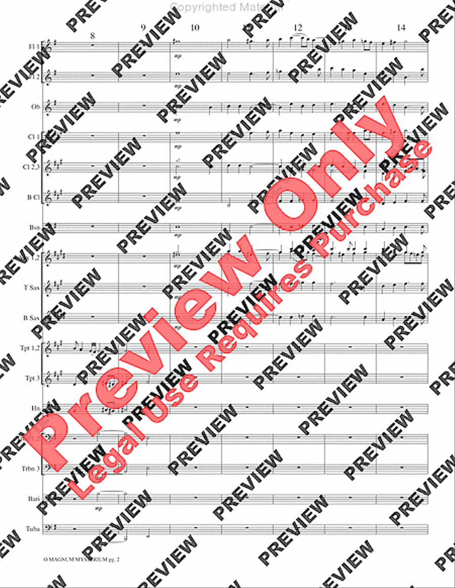 O Magnum Mysterium Concert Band scores gallery preview page 5