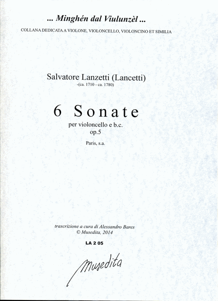6 Cello sonatas op.5 (Paris, s.a.)