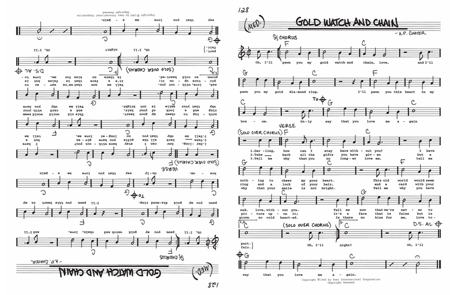Gold Watch And Chain Gold Watch And Chain Voice scores gallery preview page 1