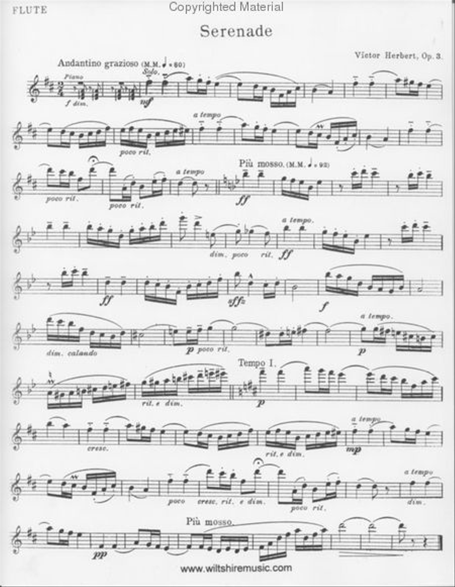 Serenade Flute Solo scores gallery preview page 2