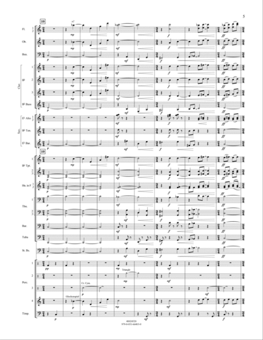 Neapolitan Ode - Conductor Score (Full Score) Concert Band scores gallery preview page 5
