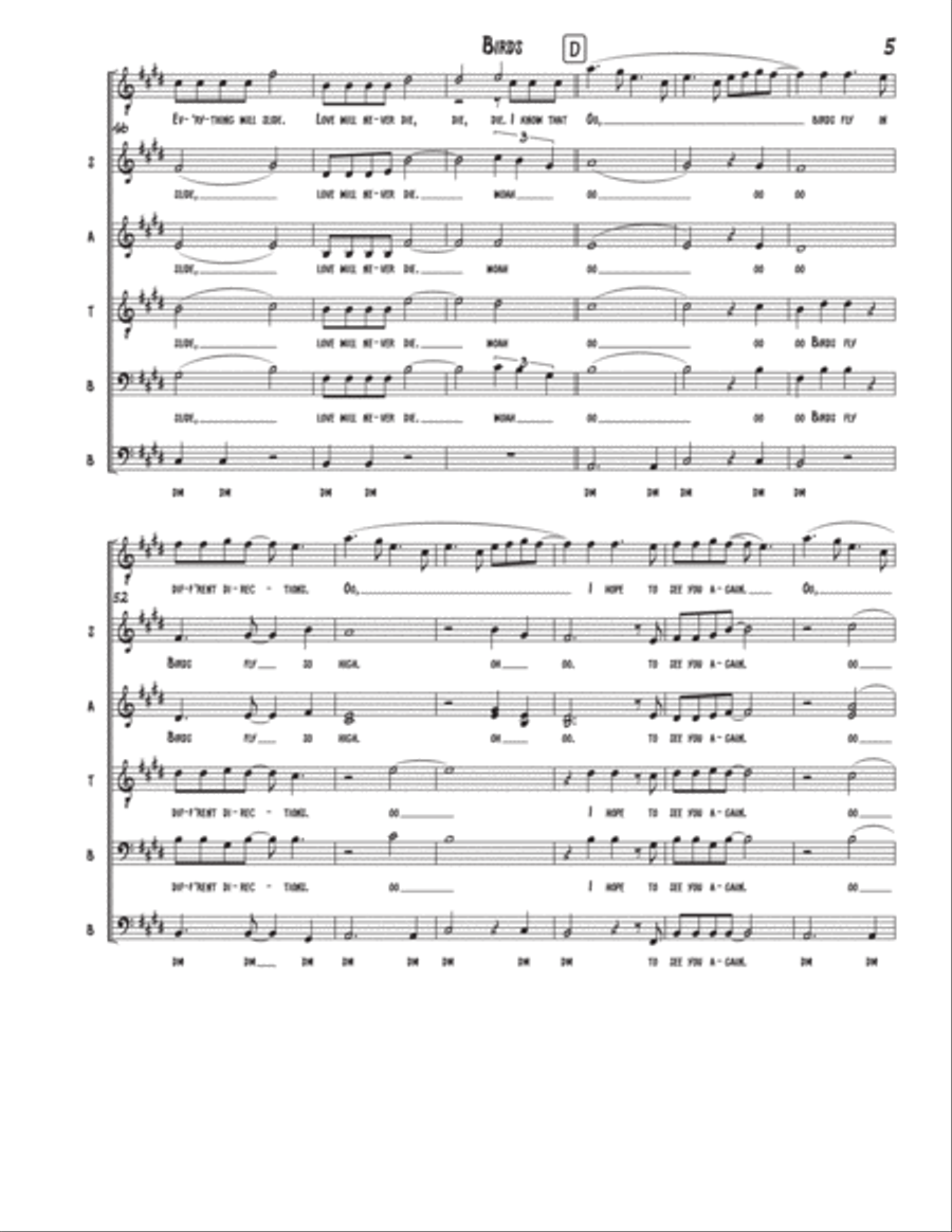 Birds Birds Divisi scores gallery preview page 5