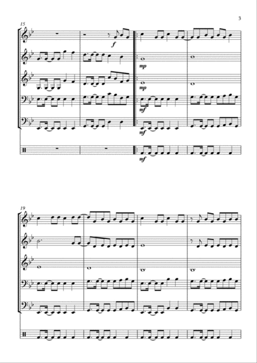 Glad You Came Small Ensemble scores gallery preview page 3