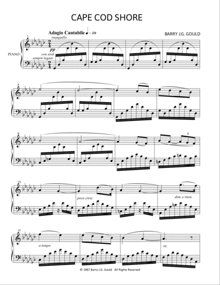 Cape Cod Shore Piano Solo scores gallery preview page 2