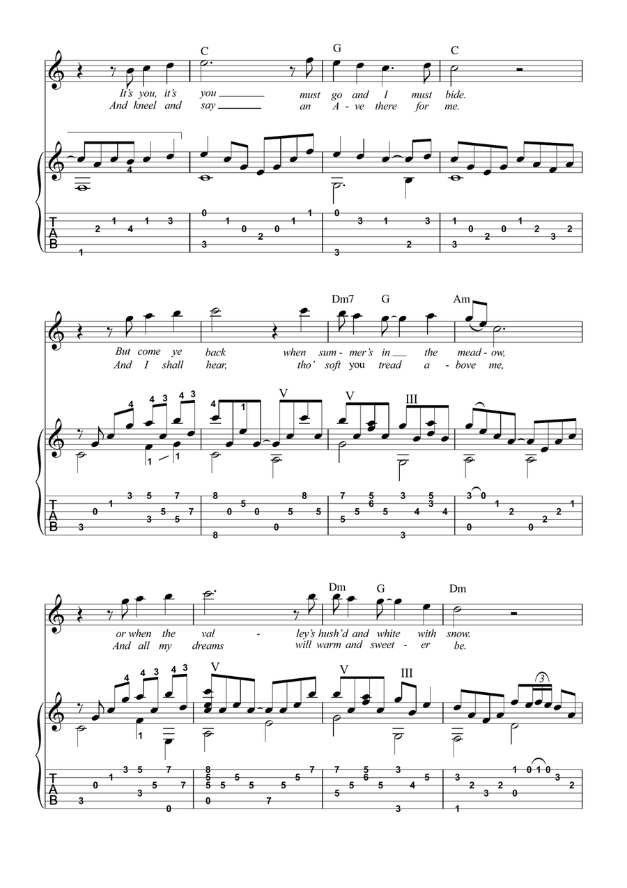 Danny Boy flute guitar duet Flute scores gallery preview page 2