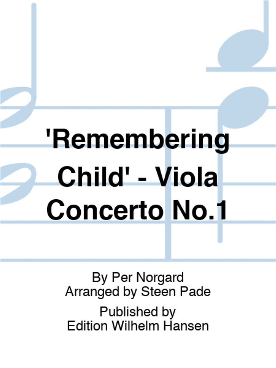 'Remembering Child' - Viola Concerto No.1 Piano Accompaniment scores gallery preview page 1