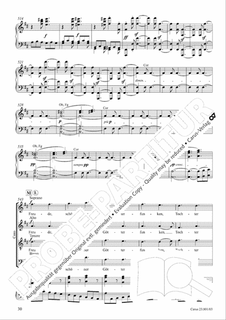 Symphony No. 9, Op. 125 - Finale (Choral Symphony) 4-Part scores gallery preview page 31