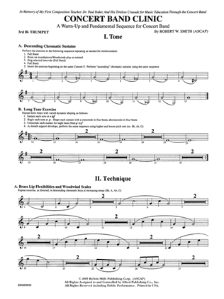 Concert Band Clinic (A Warm-Up and Fundamental Sequence for Concert Band): 3rd B-flat Trumpet