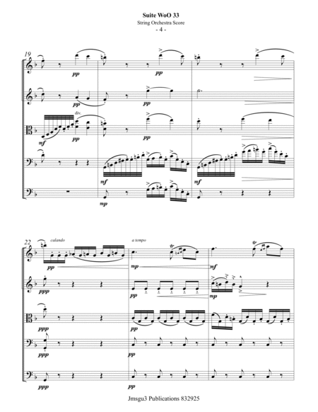 Beethoven: Suite WoO 33 for String Orchestra - Score Only image number null