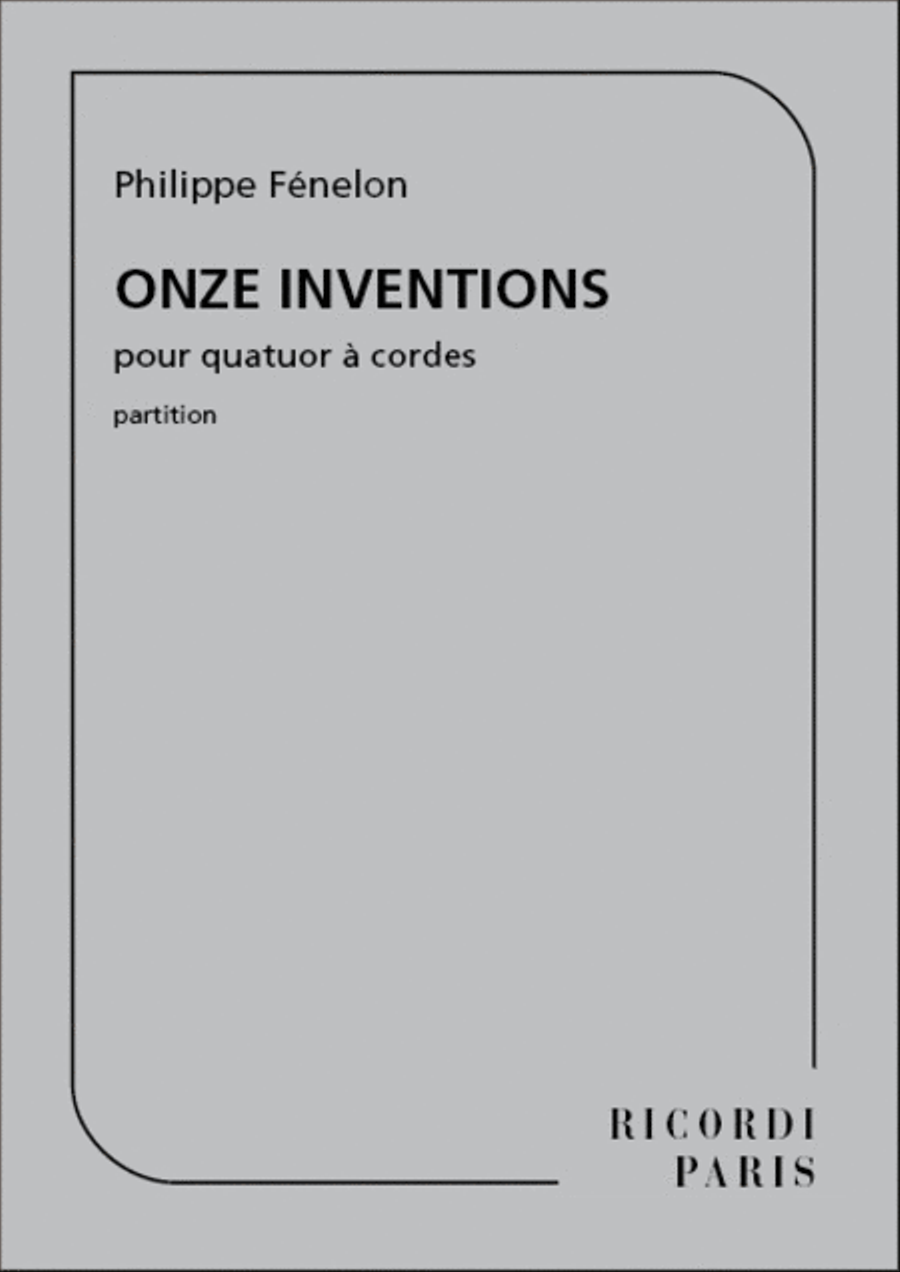 Onze Inventions (1998 - Rev. 2009) String Quartet scores gallery preview page 1