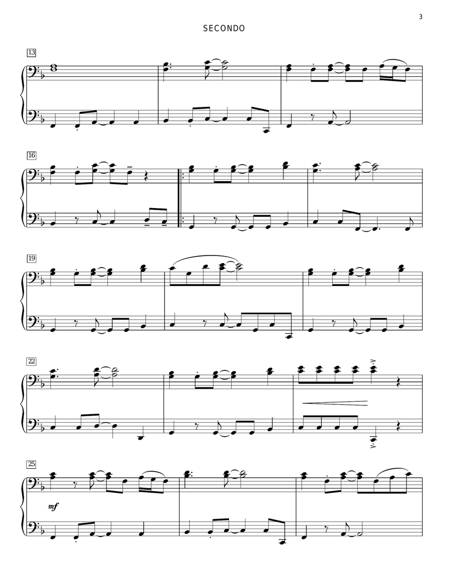 Thinking Out Loud Piano Duet scores gallery preview page 3