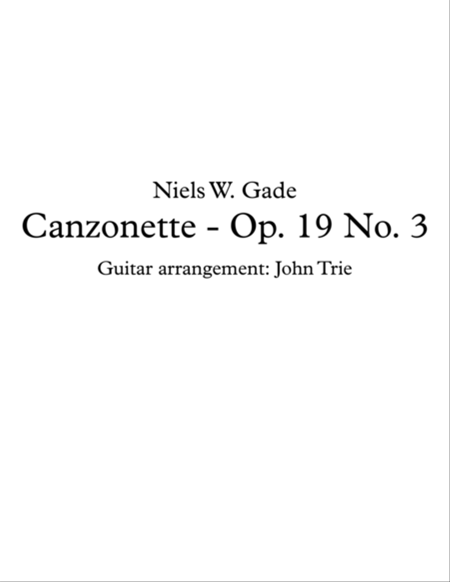 Canzonette - Op. 19 No. 3 Acoustic Guitar scores gallery preview page 1