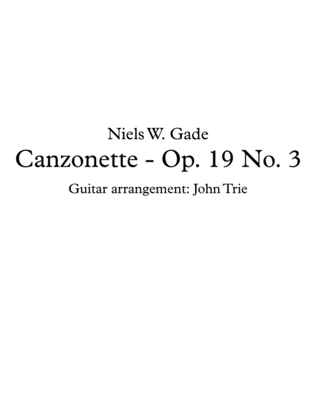 Canzonette - Op. 19 No. 3 image number null