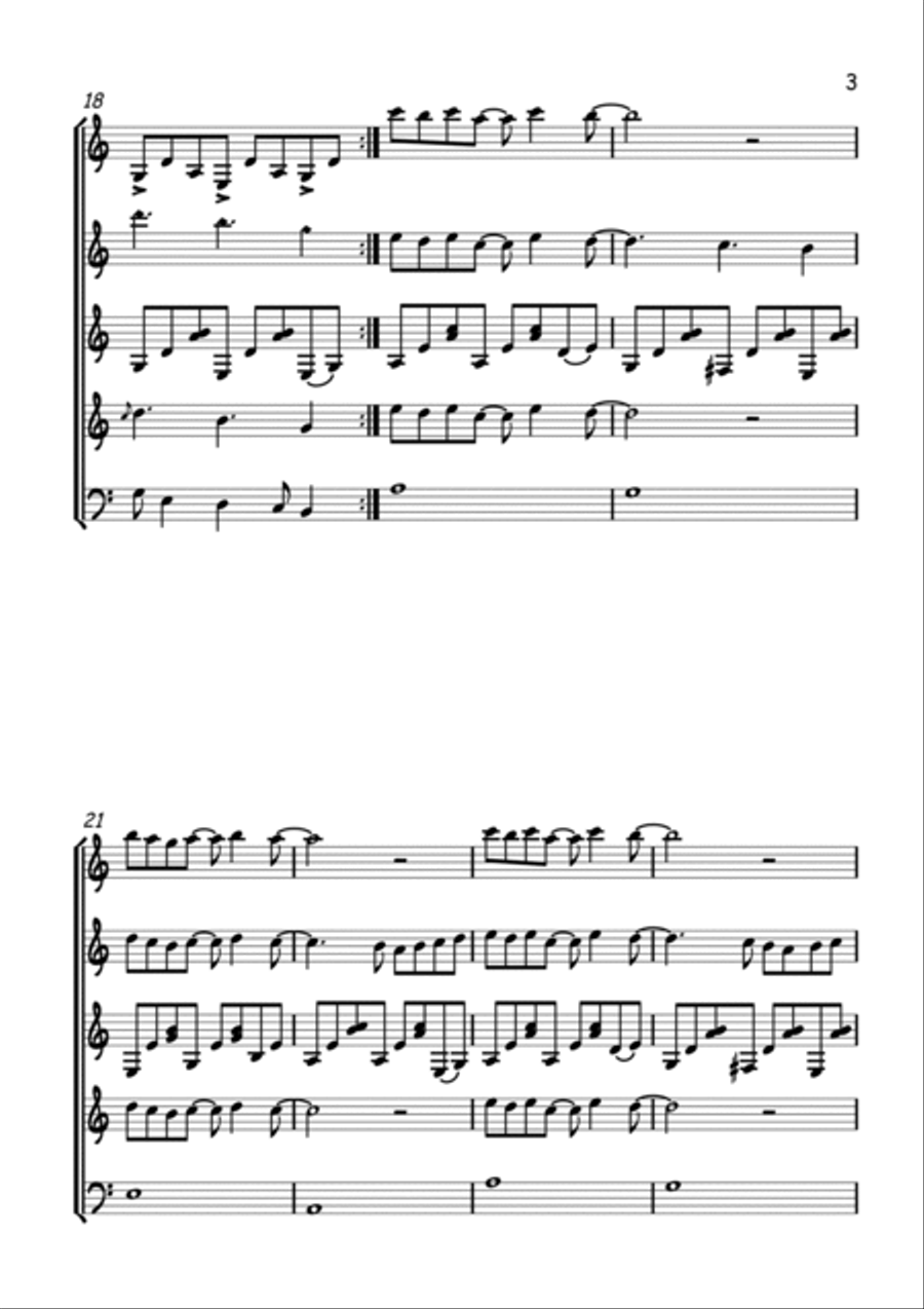 Classical Gas Guitar Ensemble scores gallery preview page 3