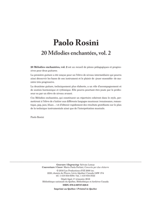 Book cover for 20 Mélodies enchantées, vol. 2