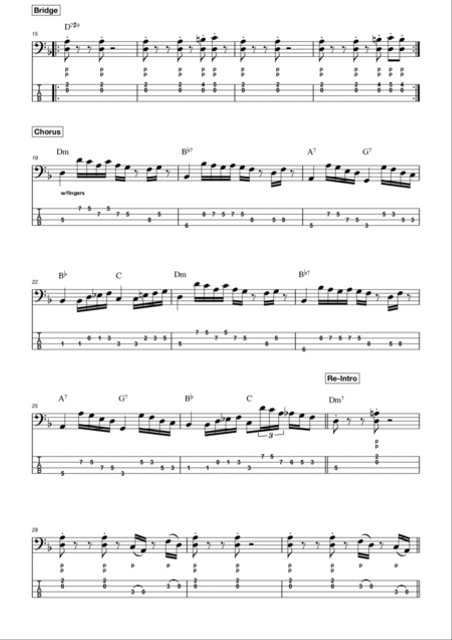 Hump De Bump Bass Guitar scores gallery preview page 2