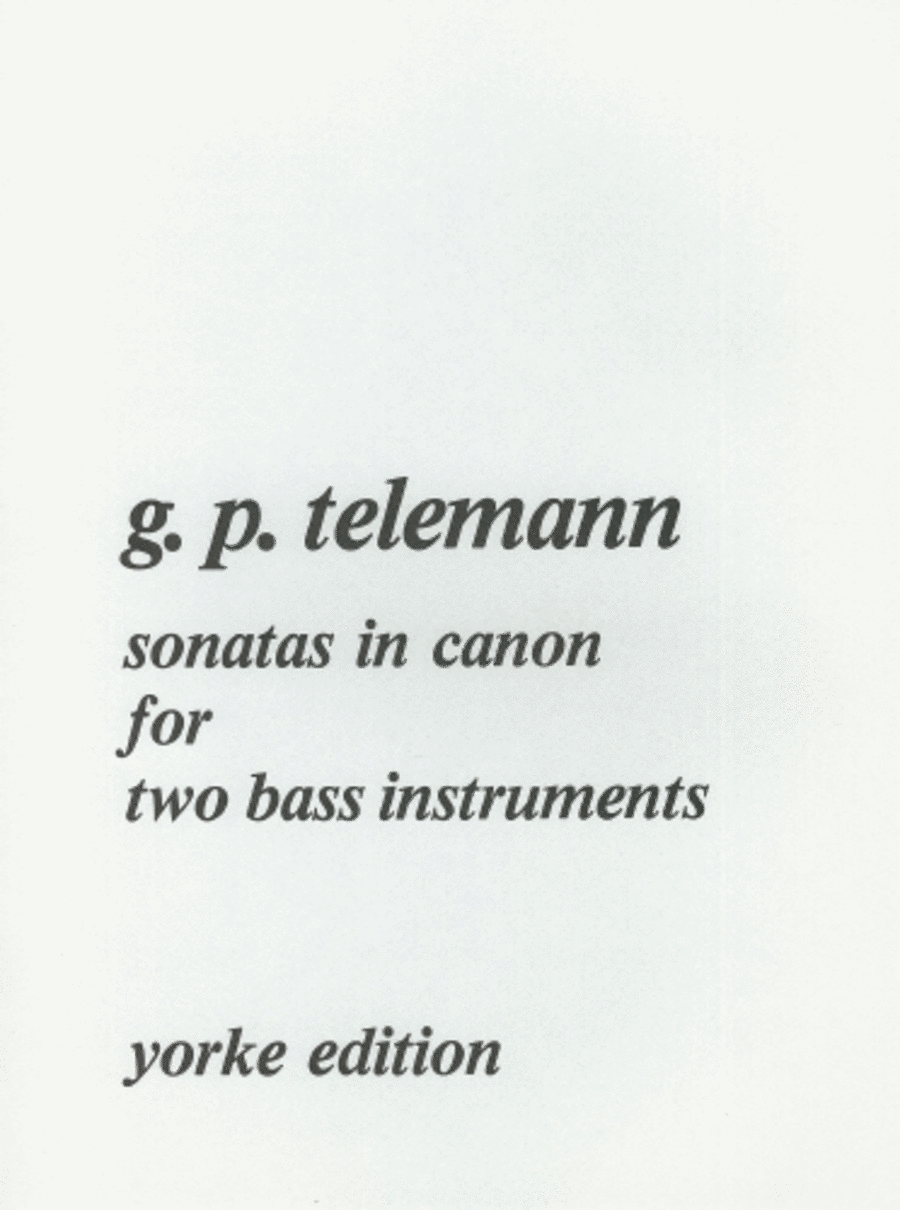 Sonatas in Canon for two bass instruments