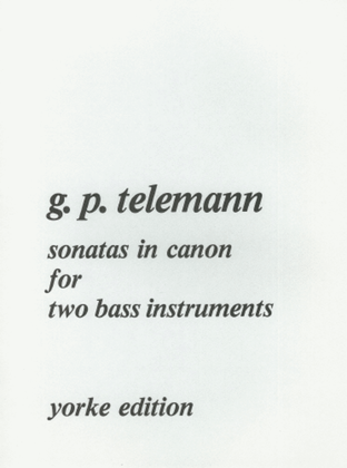 Book cover for Sonatas in Canon for two bass instruments