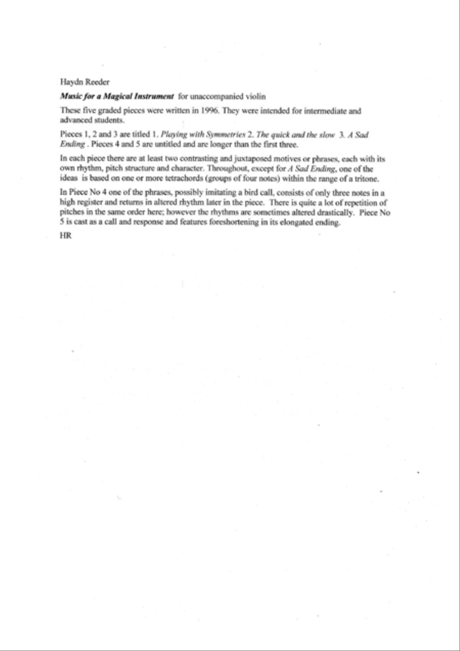 Music for a Magical Instrument Violin Solo scores gallery preview page 2