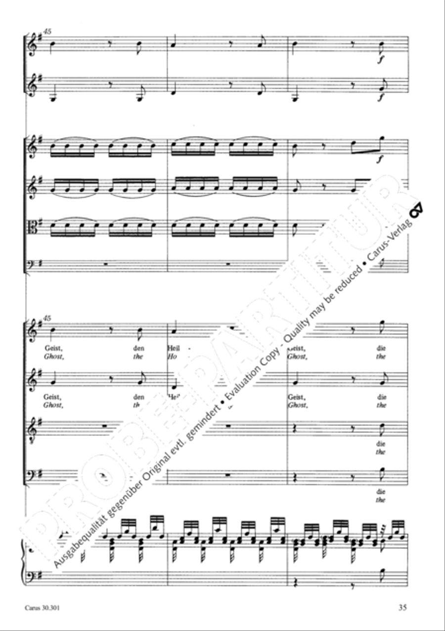 The love God bears us (Die Liebe Gottes ist ausgegossen) 4-Part scores gallery preview page 35