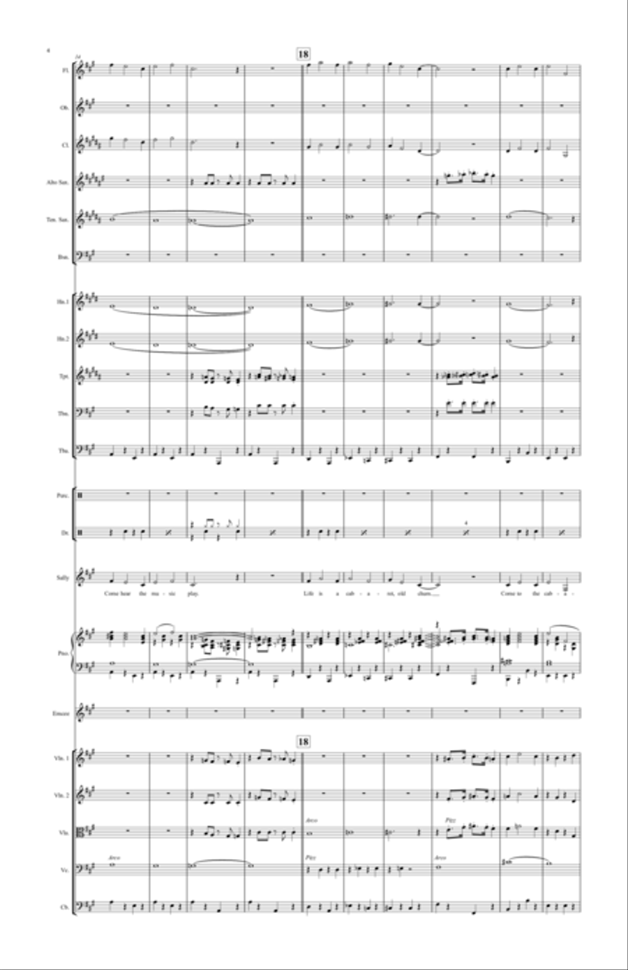 Cabaret Cabaret Full Orchestra scores gallery preview page 5