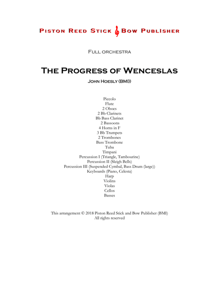 Progress of Wenceslas, The (Good King Wenceslas)- orchestra image number null