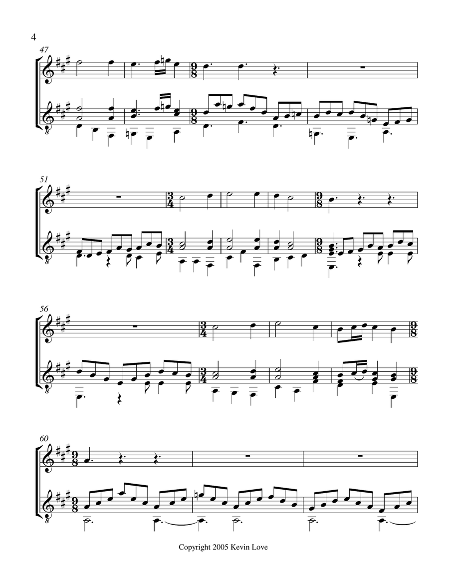 Jesu, Joy of Man's Desiring (Violin and Guitar) - Score and Parts String Duet scores gallery preview page 4
