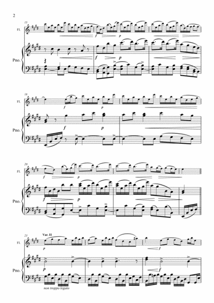 Aria (with variations) from 5th Harpsichord suite Arrangement for flute and piano image number null