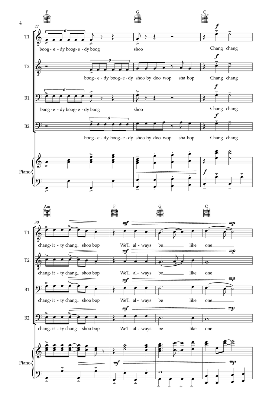 We Go Together We Go Together TTBB scores gallery preview page 4