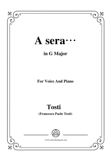 Tosti-A sera in G Major,for voice and piano image number null