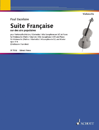 Suite Francaise Op. 114 For Cello (violin) And Piano