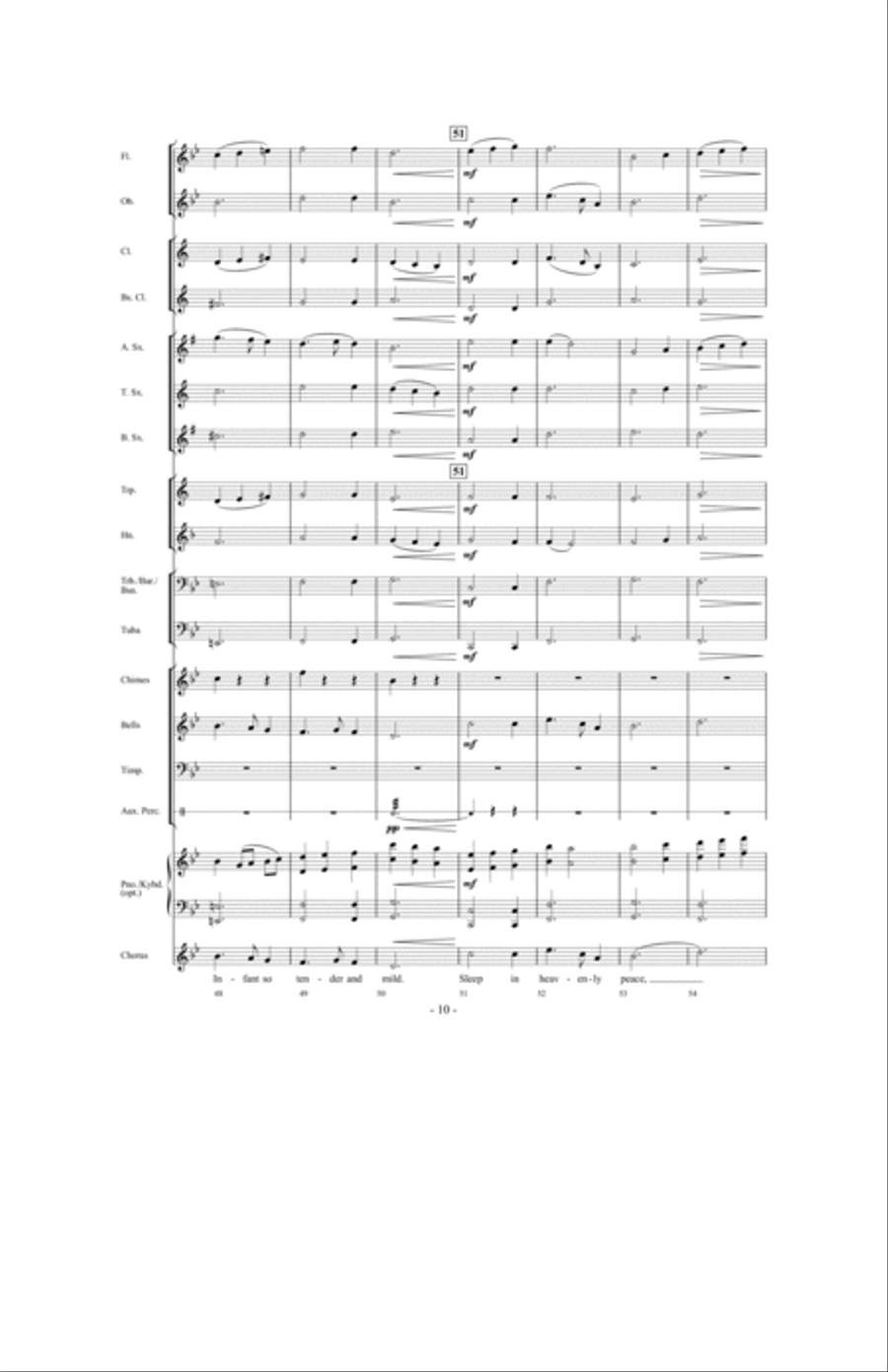 Silent Night Concert Band scores gallery preview page 9