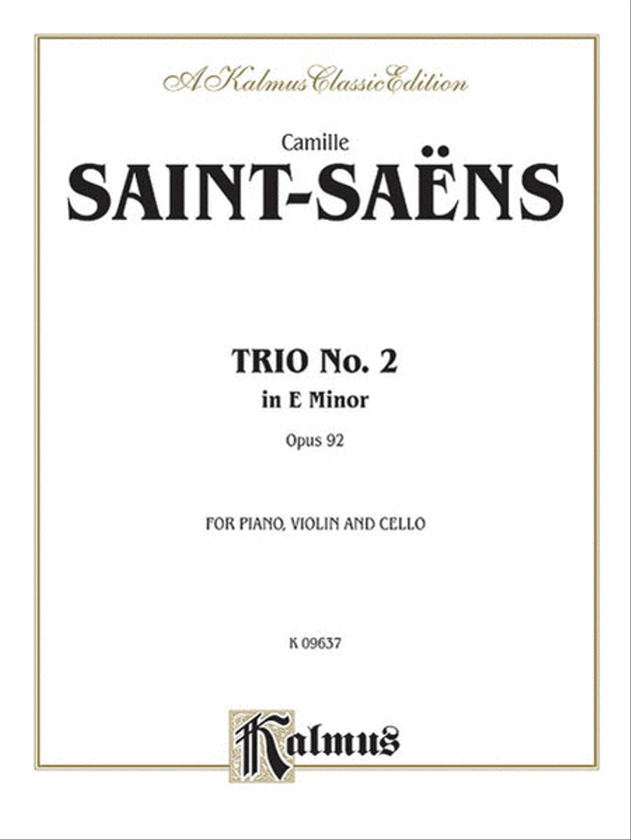 Trio No. 2, Op. 92 Small Ensemble scores gallery preview page 1