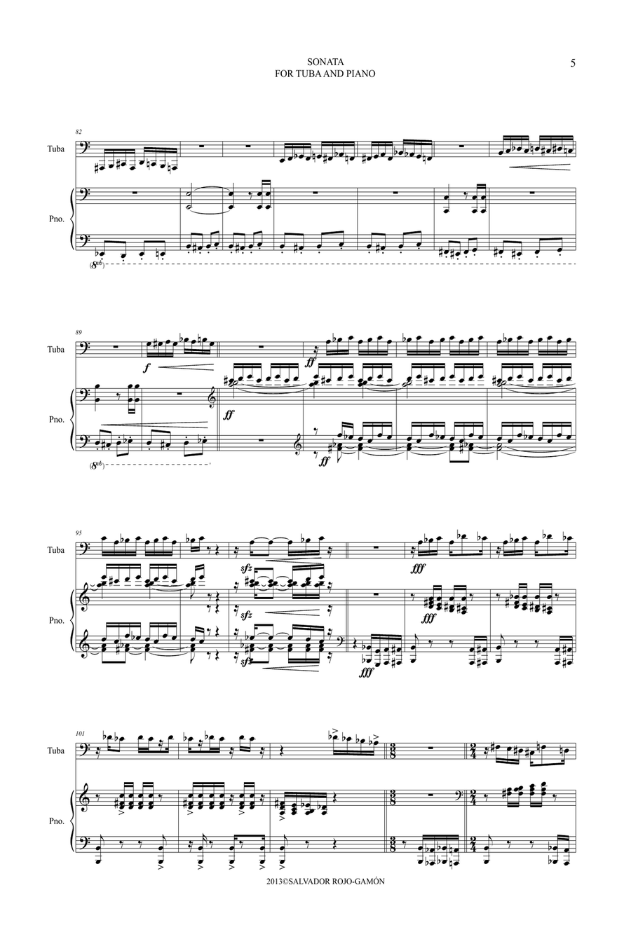 SONATA (For tuba and piano) Tuba scores gallery preview page 6