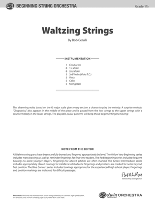 Book cover for Waltzing Strings: Score