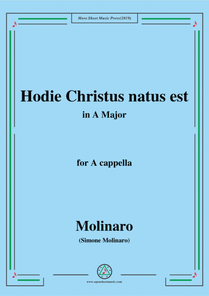 Molinaro-Hodie Christus natus est,in A Major,for A cappella image number null