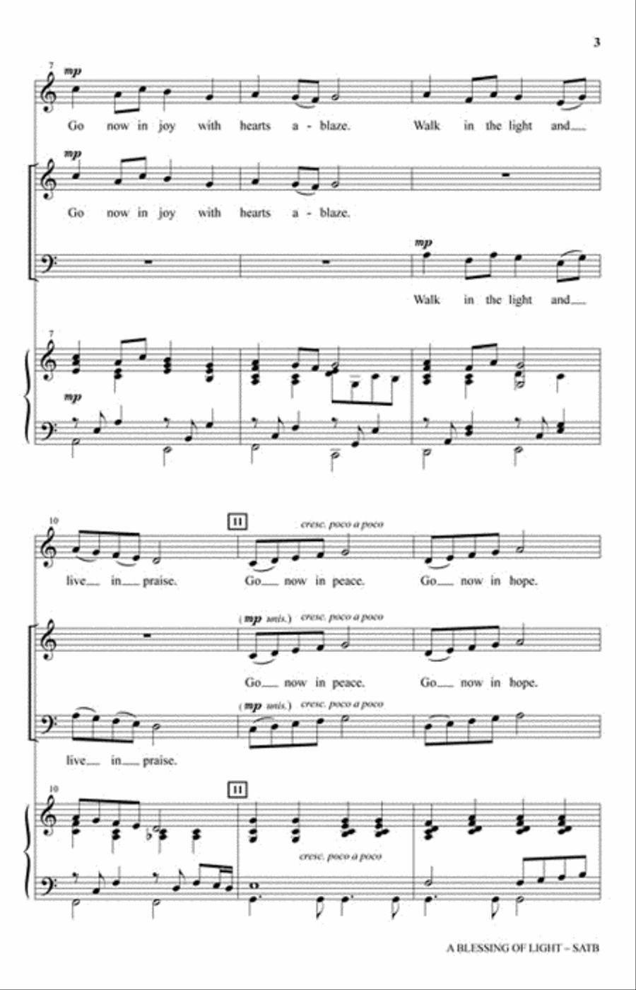 A Blessing of Light 4-Part scores gallery preview page 3