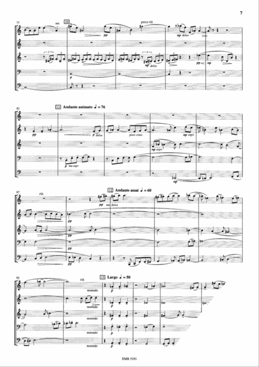 Music for Five Brass Quintet scores gallery preview page 7